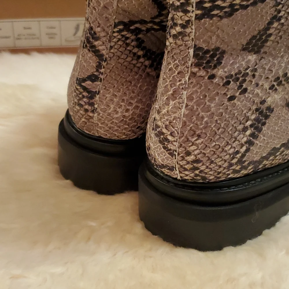 Anthropologie Shane Lace-up Boots- embossed snake - Picture 8 of 12